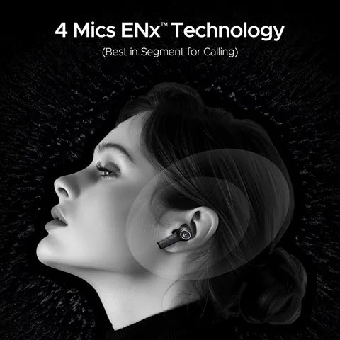 boAt Nirvana Ion TWS Earbuds with Environmental Noise Cancellation (IPX4 Water Resistant, 120 Hours Playback, Charcoal Black) (OPENBOX)