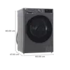 LG 8 Kg 5 Star Inverter Fully Automatic Front Load Washing Machine (FHP1208A5M.AMBQEIL, In-built Heater, Middle Black) (OPENBOX)