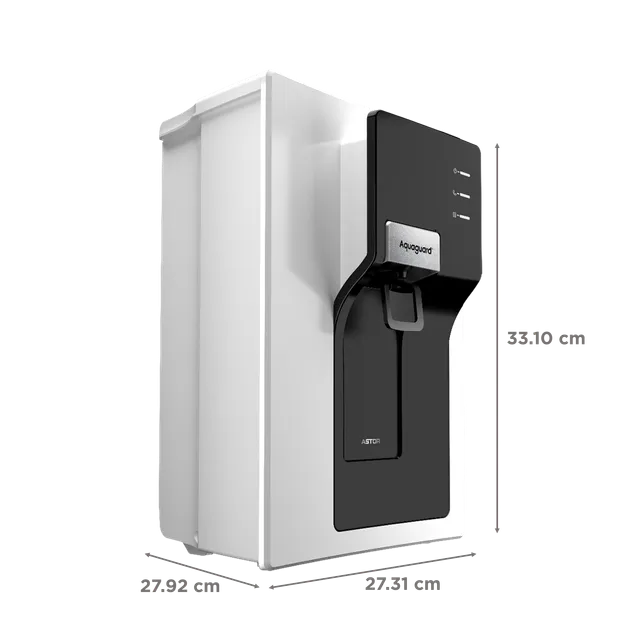 Aquaguard Astor 6.2L RO + UV + MTDS + Alkaline Smart Water Purifier with 9 Stage Purification (Black & White) (OPENBOX)