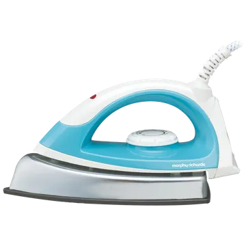 morphy richards Inspira 1000 Watts Dry Iron (Neon Indicator, 500076, White and Aqua) (OPENBOX)