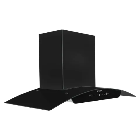 FABER SUNNY IN HC SC FL LG 90cm 1200m3/hr Ducted Auto Clean Wall Mounted Chimney with Touch & Gesture Control (Black) (OPENBOX)