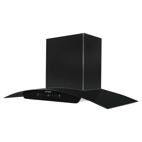 FABER SUNNY IN HC SC FL LG 90cm 1200m3/hr Ducted Auto Clean Wall Mounted Chimney with Touch & Gesture Control (Black) (OPENBOX)