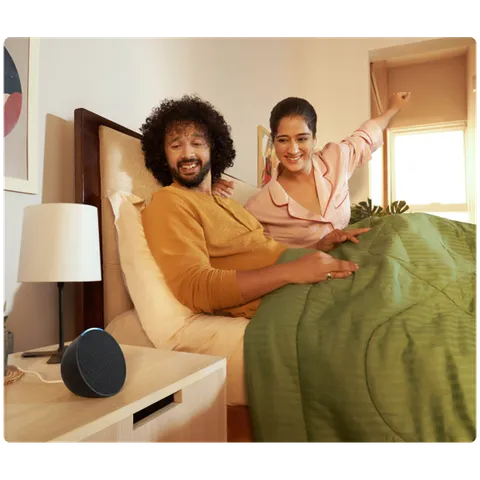 Amazon Echo Pop with Built-in Alexa Smart Wi-Fi Speaker (Balanced Bass, Black) (OPENBOX)