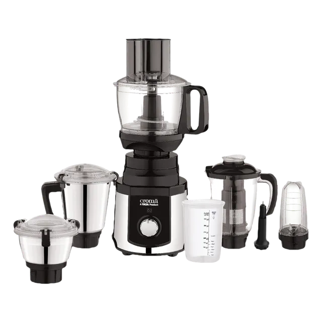 roma 1000 Watt 5 Jars Mixer Grinder (20000 RPM, Inbuilt Overload Protection, Silver and Black) - OPEN BOX