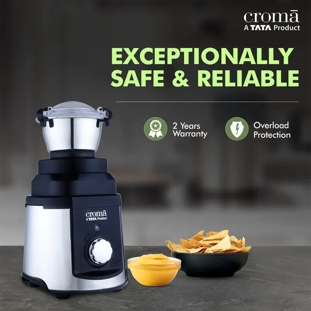 roma 1000 Watt 5 Jars Mixer Grinder (20000 RPM, Inbuilt Overload Protection, Silver and Black) - OPEN BOX