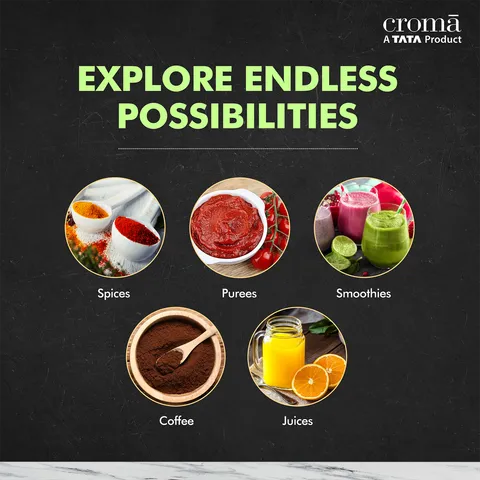 Croma 1000W Mixer Grinder (CRSK1KWMGA183311) (OPENBOX)