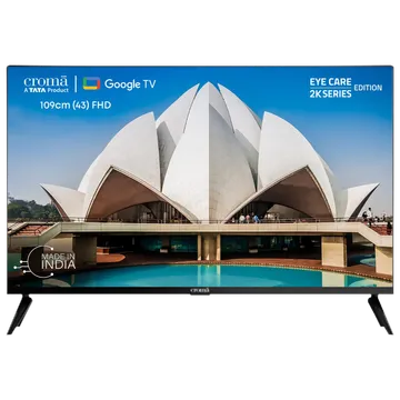 Croma 109 cm (43 inch) Full HD LED Smart Google TV with Bezel Less Display (OPENBOX)