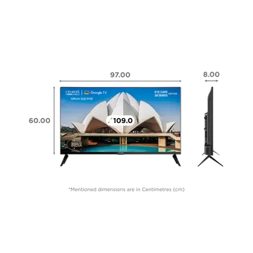 Croma 109 cm (43 inch) Full HD LED Smart Google TV with Bezel Less Display (OPENBOX)
