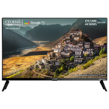 Croma 109 cm (43 inch) 4K Ultra HD LED Google TV with Bezel Less Display (OPENBOX)