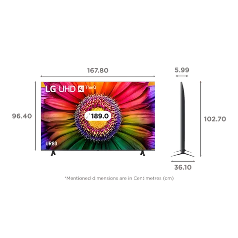 LG LED 189 cm (75 inch) 4K Ultra HD Smart TV (Model: 75UR8050) (OPENBOX)