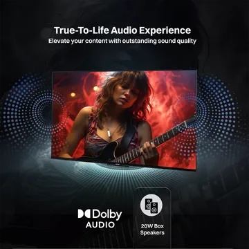 Croma 165 cm (65 inch) 4K Ultra HD LED Google TV with Bezel Less Display (OPENBOX)