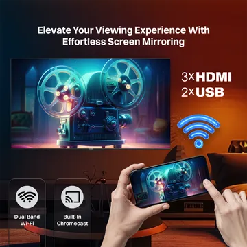 Croma 165 cm (65 inch) 4K Ultra HD LED Google TV with Bezel Less Display (OPENBOX)