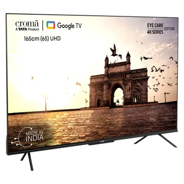 Croma 165 cm (65 inch) 4K Ultra HD LED Google TV with Bezel Less Display (OPENBOX)