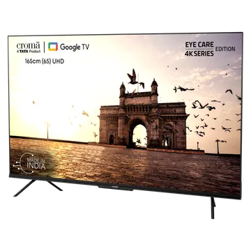 Croma 165 cm (65 inch) 4K Ultra HD LED Google TV with Bezel Less Display (OPENBOX)