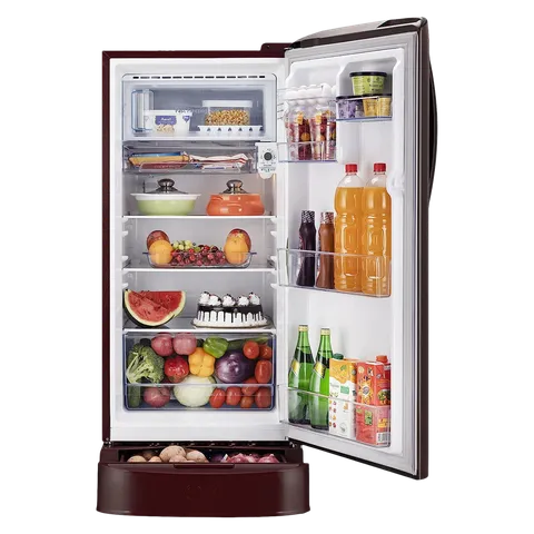 LG 201 Litres 5 Star Direct Cool Single Door Refrigerator (Model: GL-D211HSEZ, Scarlet Euphoria) (OPENBOX)