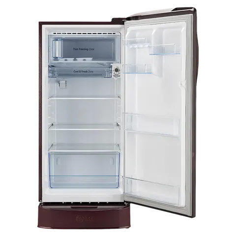 LG 201 Litres 5 Star Direct Cool Single Door Refrigerator (Model: GL-D211HSEZ, Scarlet Euphoria) (OPENBOX)