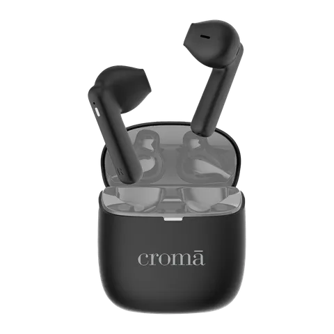 Croma TWS Earbuds (Fast Charging, Black and Grey) (OPENBOX)