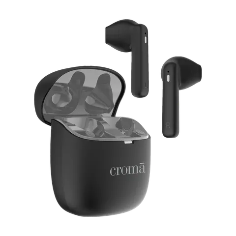 Croma TWS Earbuds (Fast Charging, Black and Grey) (OPENBOX)