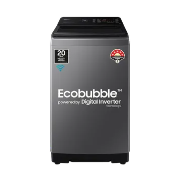 SAMSUNG 8 kg 5 Star Inverter Fully Automatic Top Load Washing Machine (WA80BG4542BDTL, Diamond Drum, Dark Gray) (OPENBOX)