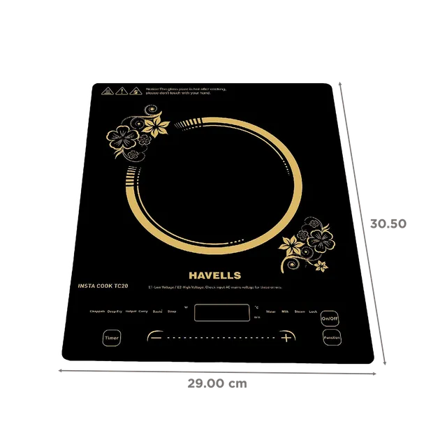 HAVELLS Insta Cook TC20 2000W Single Induction Cooktop with 9 Preset Menus (OPENBOX)