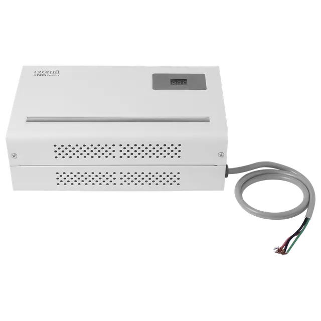 Croma 9 Amps Voltage Stabilizer For 1.5T Air Conditioner (150 - 270 V, Thermal Overload Protection, CRLS150KAA297201, White) - OPEN BOX