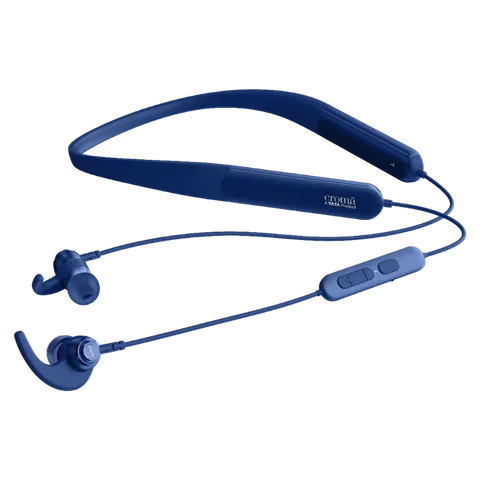 Croma Neckband with Environmental Noise Cancellation (IPX4 Water Resistant, Dual Device Pairing, Blue) (OPENBOX)