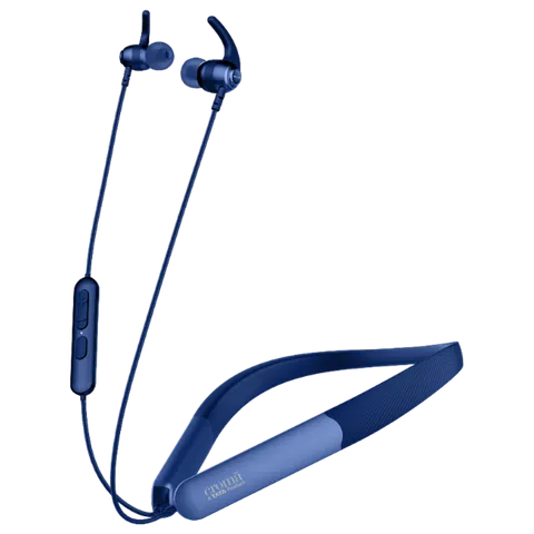 Croma Neckband with Environmental Noise Cancellation (IPX4 Water Resistant, Dual Device Pairing, Blue) (OPENBOX)