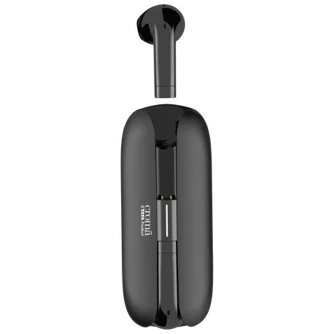 Croma Sliding TWS Earbuds with Passive Noise Cancellation (IPX4 Waterproof, 30 Hours Playback Time, Black) (OPENBOX)
