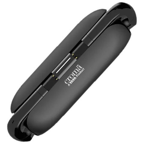 Croma Sliding TWS Earbuds with Passive Noise Cancellation (IPX4 Waterproof, 30 Hours Playback Time, Black) (OPENBOX)