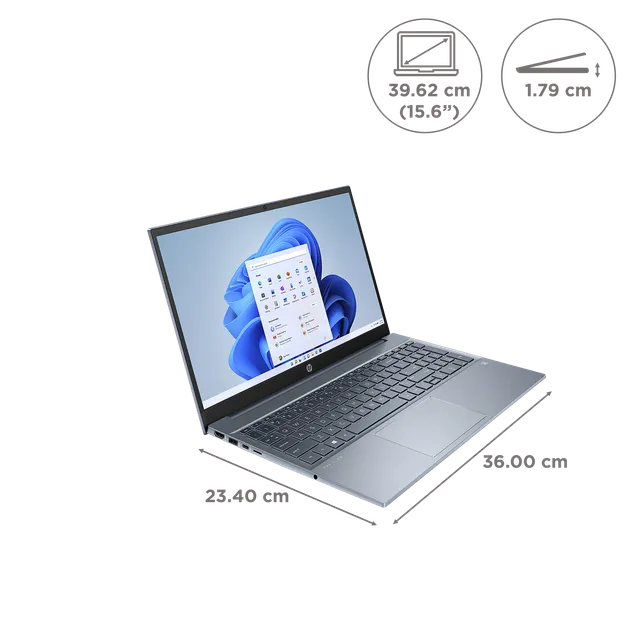 HP Pavilion 15-eg3017TU Intel Core i5 13th Gen (15.6 inch, 16GB, 1TB, Windows 11 Home, MS Office 2021, Intel Iris Xe, Full HD IPS Display, Fog Blue, 8U5G0PA) (OPENBOX)