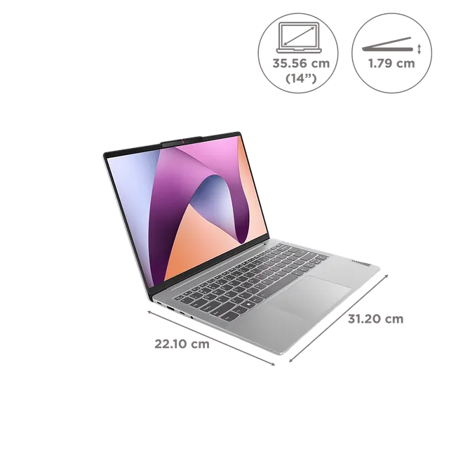 Lenovo IdeaPad Slim 5 14IAH8 Intel Core i5 12th Gen Laptop (16GB, 1TB SSD, Windows 11 Home, 14 inch WUXGA IPS Display, Cloud Grey, 1.46 KG) (OPENBOX)