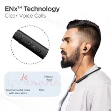 boAt Rockerz 109 Neckband with Environmental Noise Cancellation (IPX5 Water Resistant, ASAP Charge, Active Black) (OPENBOX)