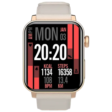 Croma Velocity AM Smartwatch with Bluetooth Calling (1.78 inches, AMOLED Display, IP68 Water Resistant, Gold Strap) (OPENBOX)