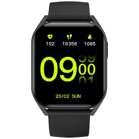 Croma Squad TS Smartwatch with Bluetooth Calling (47mm LCD Display, IP68 Water Resistant, Black Strap) (OPENBOX)