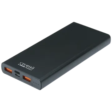 Croma 10000 mAh 22.5W Fast Charging Power Bank (2 Type A, 1 PD Type C & 1 Micro USB Port, Aluminium Casing, Apple Compatible, Black) (OPENBOX)