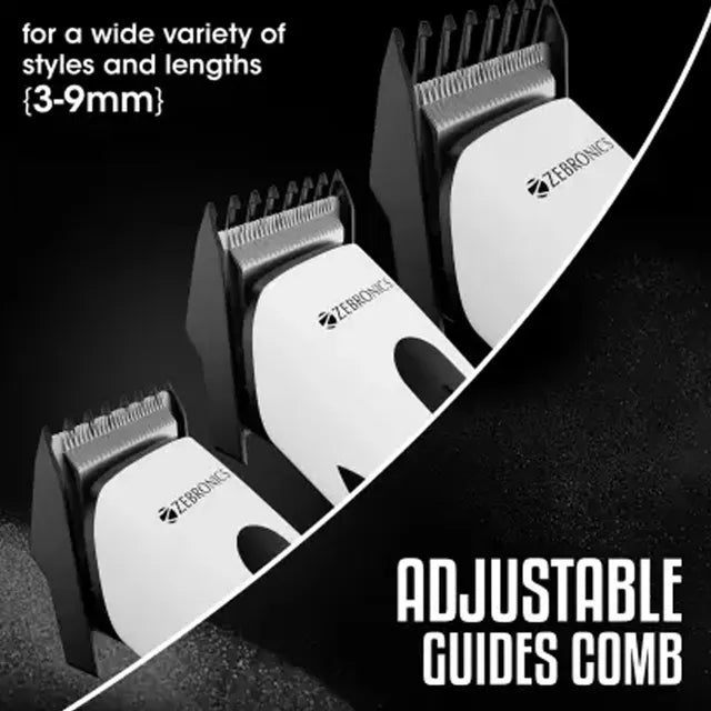 ZEBRONICS ZEB-HT51 Cordless Dry Trimmer for Beard and Moustache with 3 Length Settings for Men (45mins Runtime, Adjustable Trimming Range, White and Black) (OPENBOX)