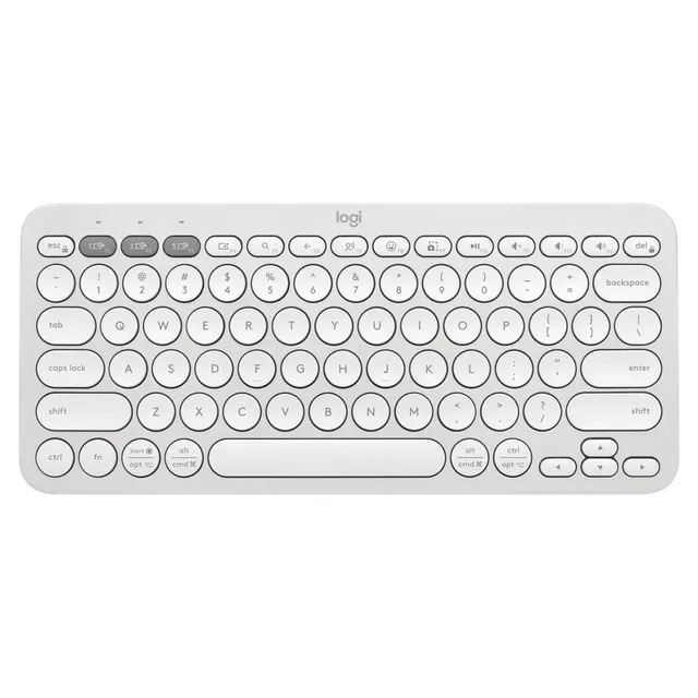 Logitech Pebble Keys 2 Bluetooth Wireless Keyboard with Multi Device Pairing (10 Customizable Keys, Tonal White) (OPENBOX)