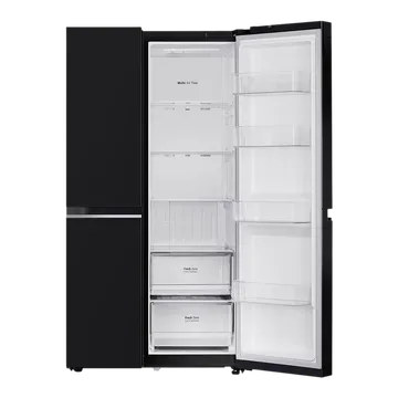 LG 650 Litres 3 Star Frost Free Side by Side Refrigerator with Multi Air Flow (GLB257HWB3, Western Black) (OPENBOX)