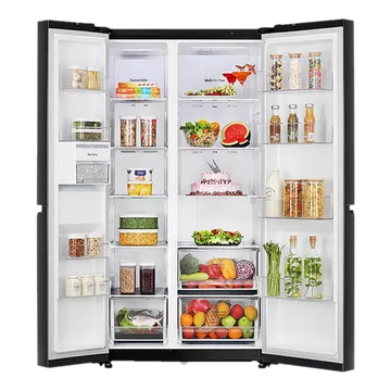 LG 650 Litres 3 Star Frost Free Side by Side Refrigerator with Multi Air Flow (GLB257HWB3, Western Black) (OPENBOX)