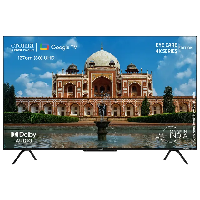 Croma 127 cm (50 inch) 4K Ultra HD LED Google TV with Bezel Less Display (OPENBOX)