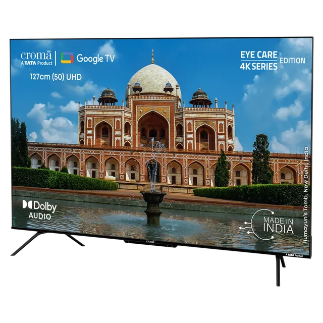 Croma 127 cm (50 inch) 4K Ultra HD LED Google TV with Bezel Less Display (OPENBOX)