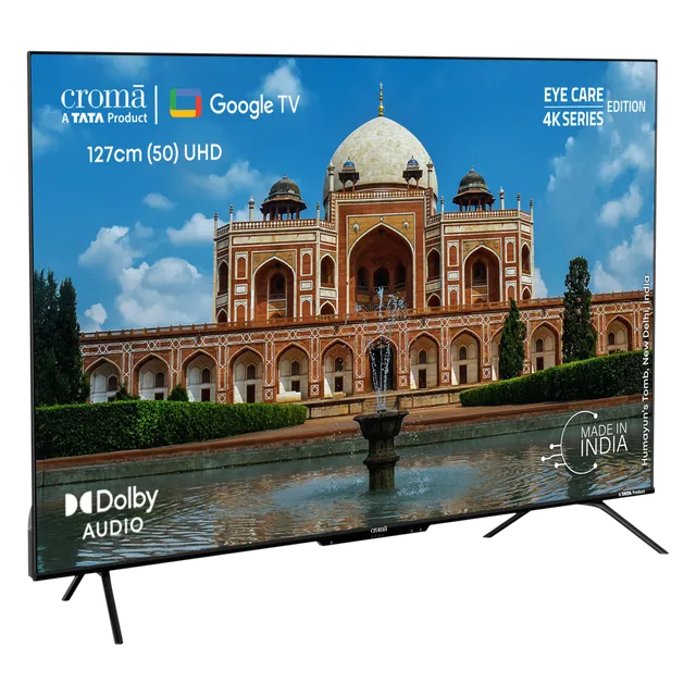 Croma 127 cm (50 inch) 4K Ultra HD LED Google TV with Bezel Less Display (OPENBOX)