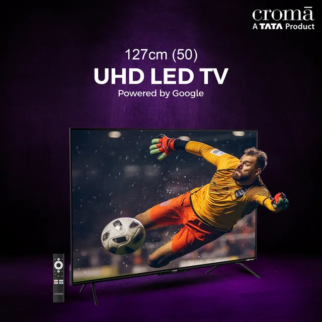 Croma 127 cm (50 inch) 4K Ultra HD LED Google TV with Bezel Less Display (OPENBOX)