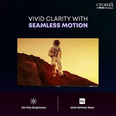 Croma 80 cm (32 inch) HD Ready LED TV with Bezel Less Display (OPENBOX)