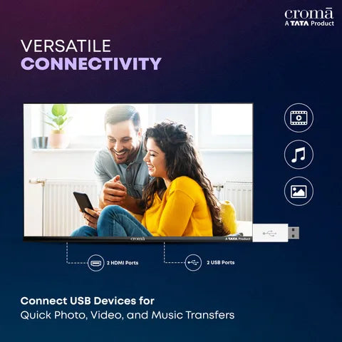 Croma 80 cm (32 inch) HD Ready LED TV with Bezel Less Display (OPENBOX)