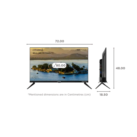 Croma 80 cm (32 inch) HD Ready LED TV with Bezel Less Display (OPENBOX)