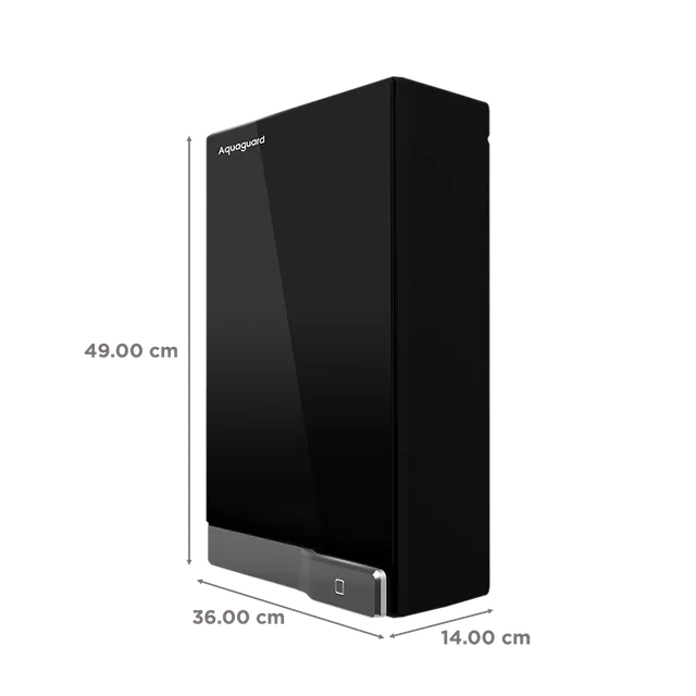 Aquaguard Slim Glass 3L UV Water Purifier with Active Copper Zinc Booster Technology (Black) (OPENBOX)