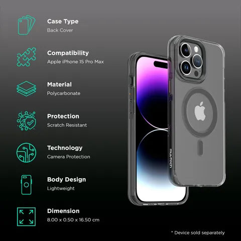 MT IP 15 PRO MAX CRYSTAL PRO SNAP BLACK(OPENBOX)