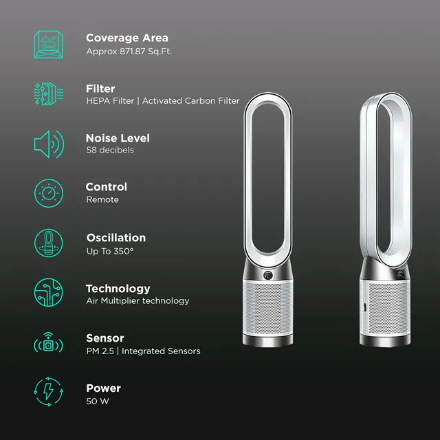 dyson Cool Gen1 TP10 Air Purifier with Remote Control (Air Multiplier Technology, White) (OPENBOX)