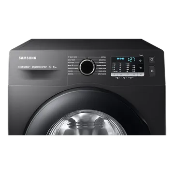 SAMSUNG 8 kg 5 Star Inverter Fully Automatic Front Load Washing Machine (WW80TA046AB1TL, Hygiene Steam, Diamond Drum, Black) (OPENBOX)